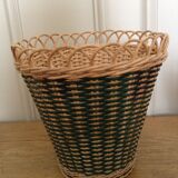 Braided rattan planters