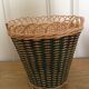 Braided rattan planters