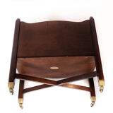 Porte-revue en acajou décoré de laiton de design danois, années 1960