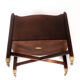 Newspaper holder of mahogany decorated with brass of Danish design, 1960s