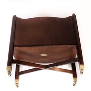 Newspaper holder of mahogany decorated with brass of Danish design, 1960s