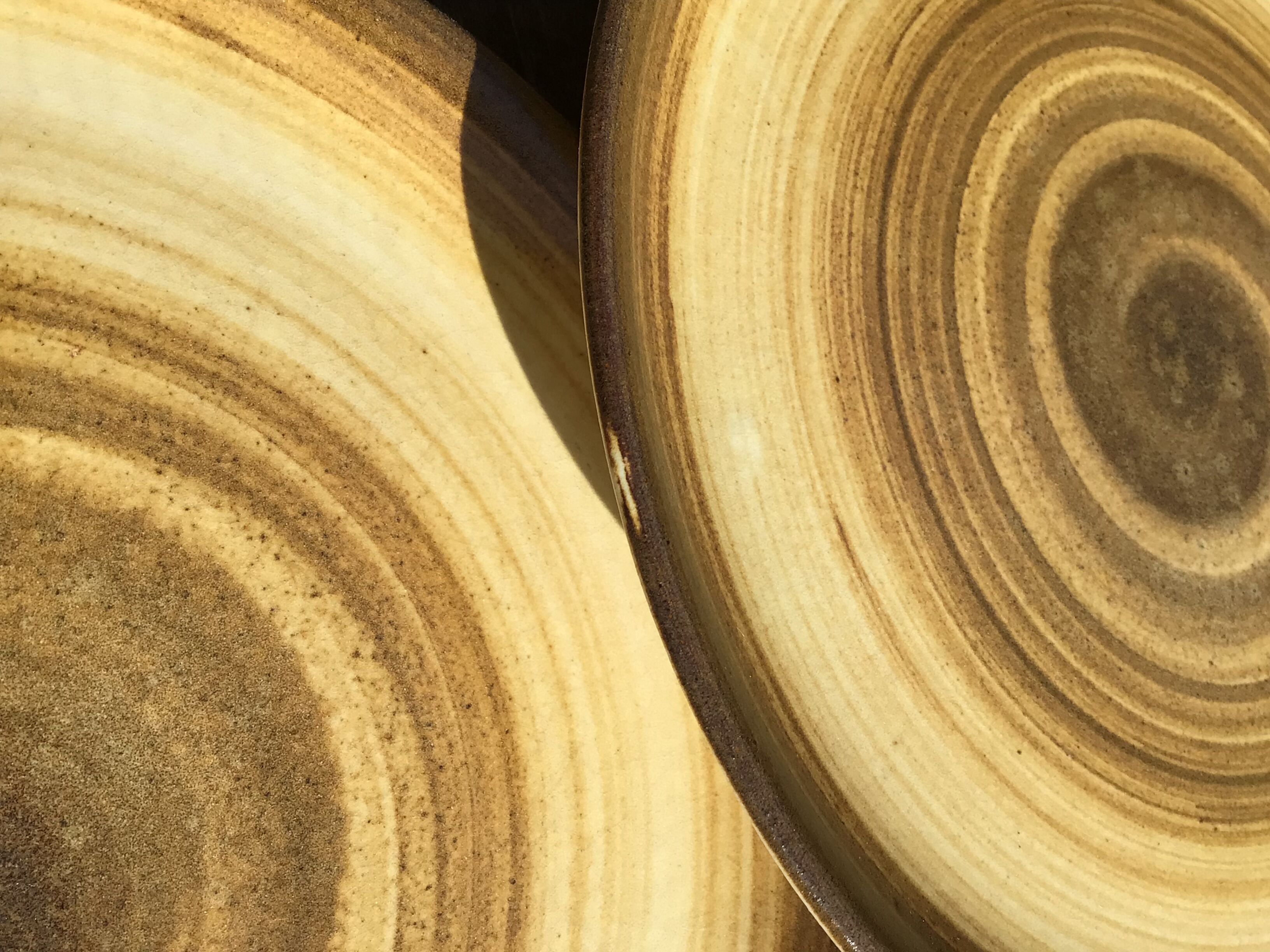 6 Flat plates sandstone Longchamp brown straw