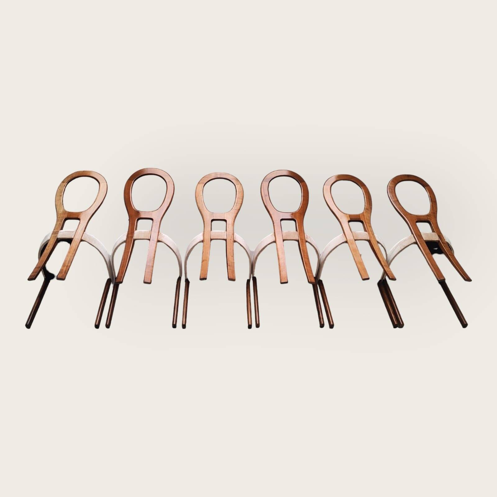 Zes Mid Century eettafel stoelen