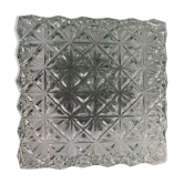 Ceiling lamp wall lamp square window in chiseled glass from the 60s and 70s