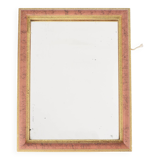 Miroir ancien en bois, doré, teinte rose