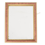 Old wooden mirror, gold, pink tint