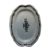 Faience dish "black ass" with floral pattern 18th century