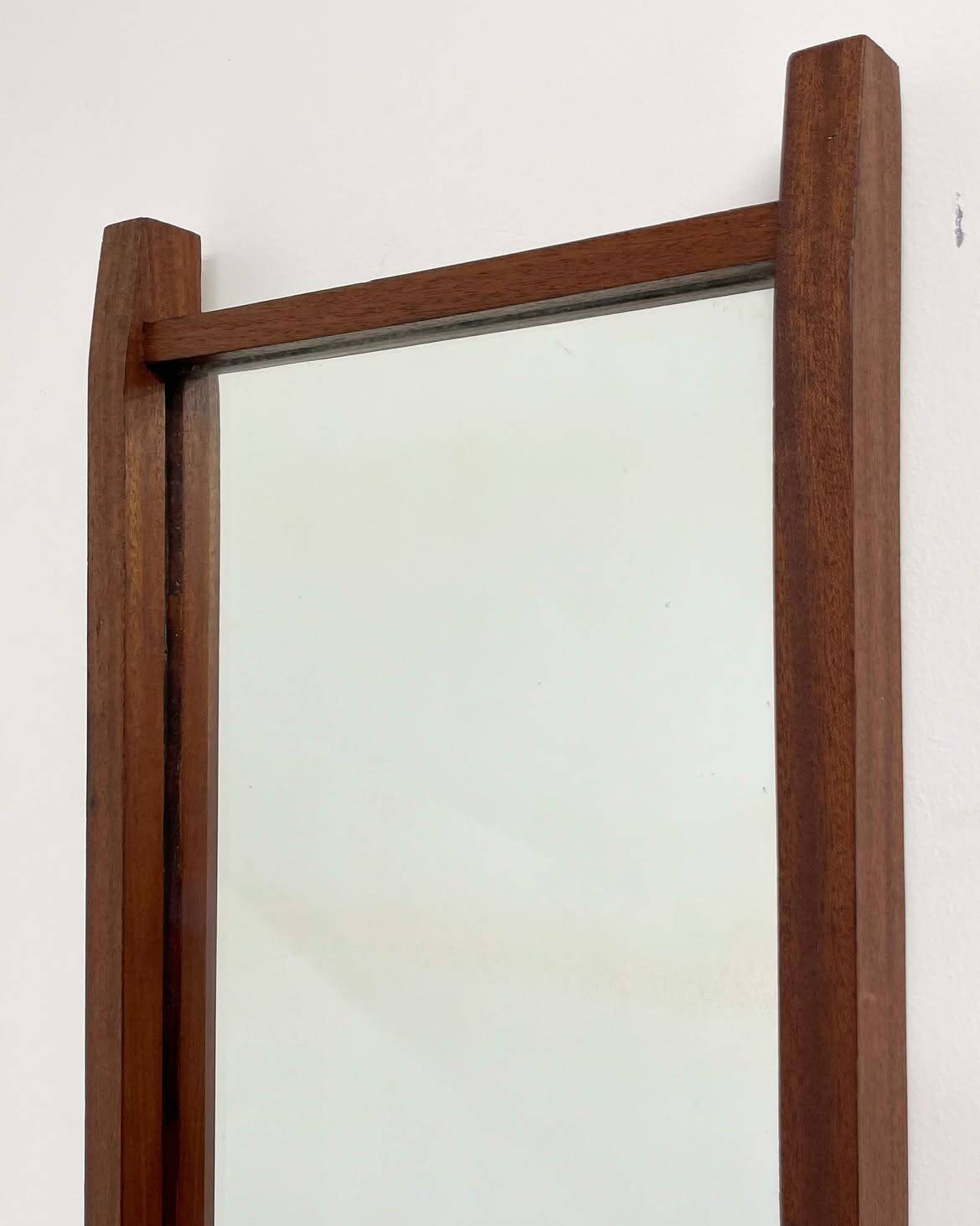 Rectangular teak mirror