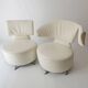 Canta and Aki swivel chairs in leather by Toshiyuki Kita for Cassina