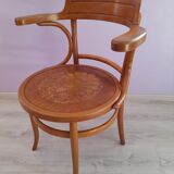 Fauteuil de bureau en bois courbé