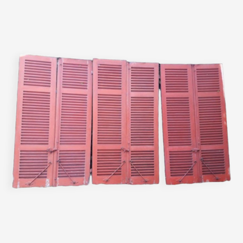 6 shutters with louvers H220cm