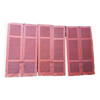 6 shutters with louvers H220cm