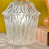 Vintage tulip walking lamp in transparent and frosted glass