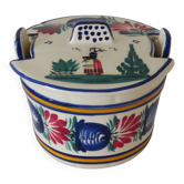 Butter dish, HB Henriot earthenware, Quimper
