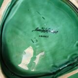 Set of 2 leaf-shaped bowls, Sarreguemines France