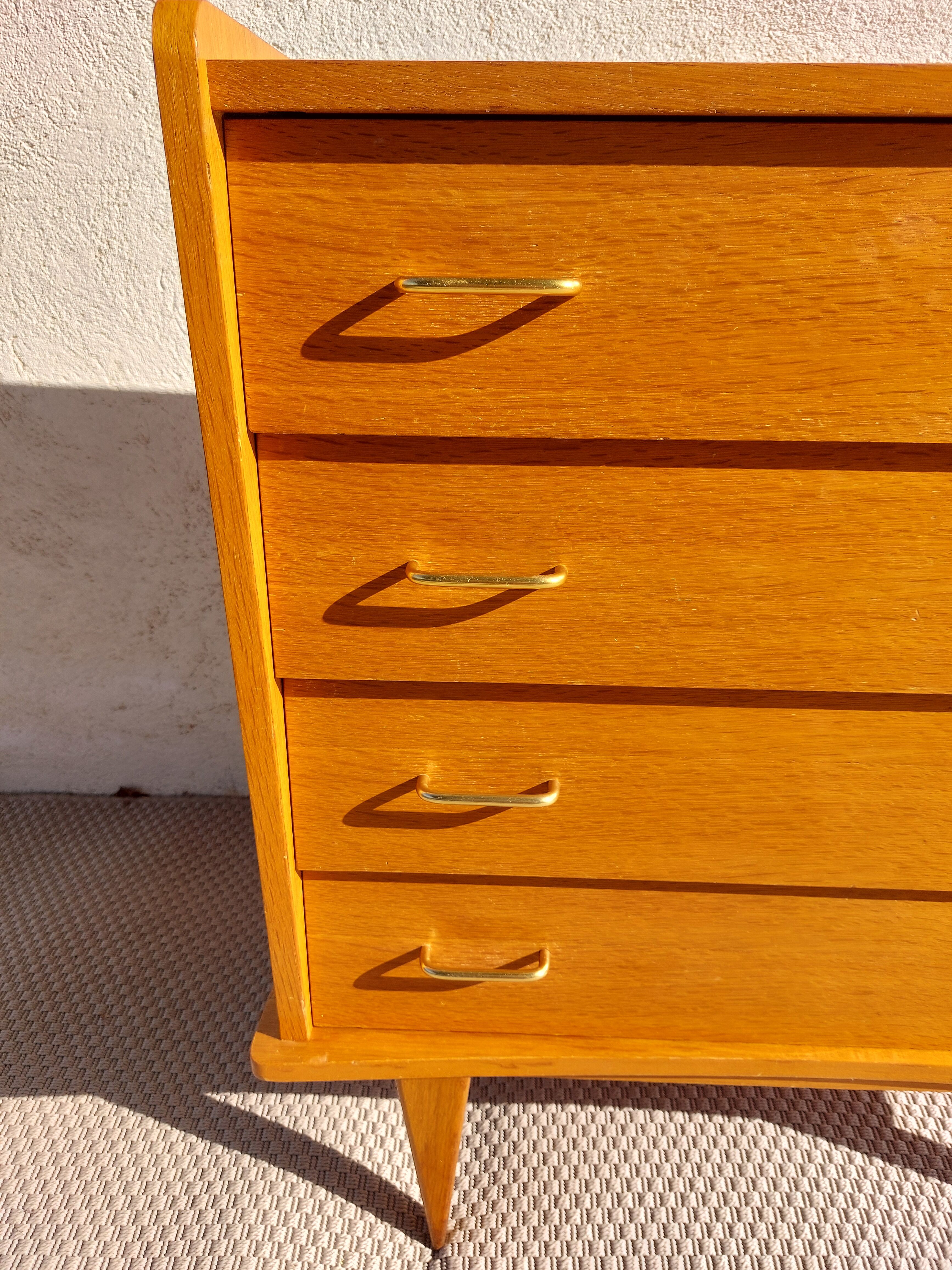 vintage commode with tapered legs