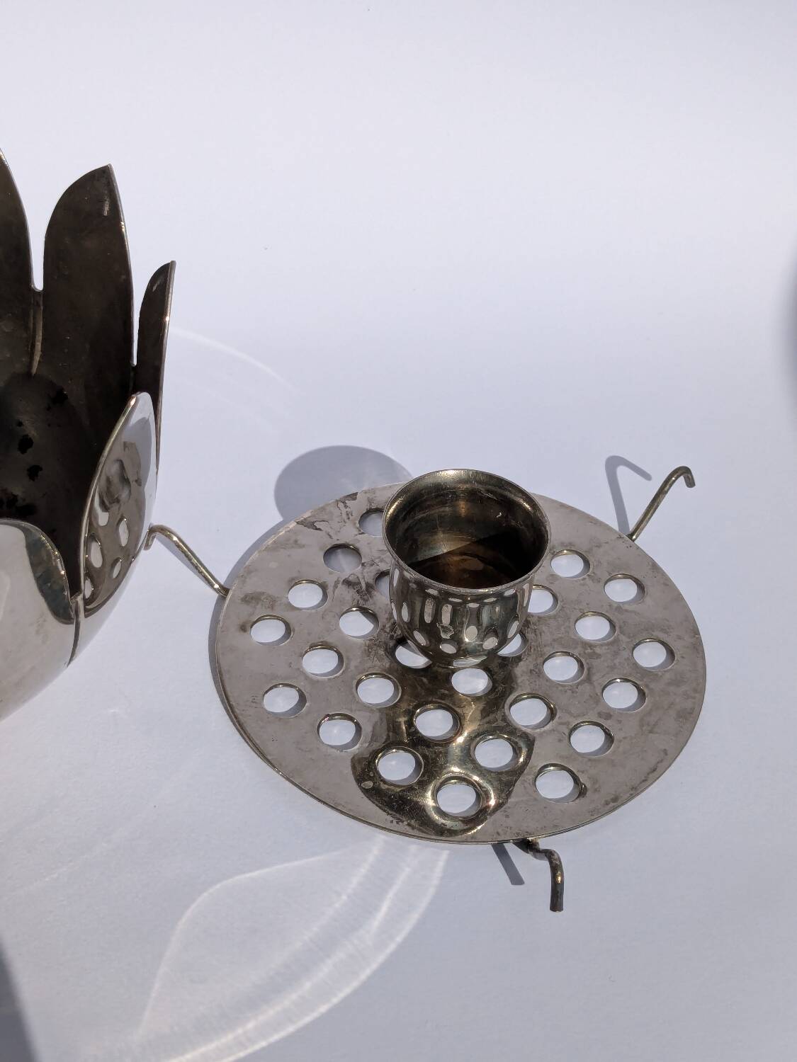 Vintage flower spike lotus candle holder