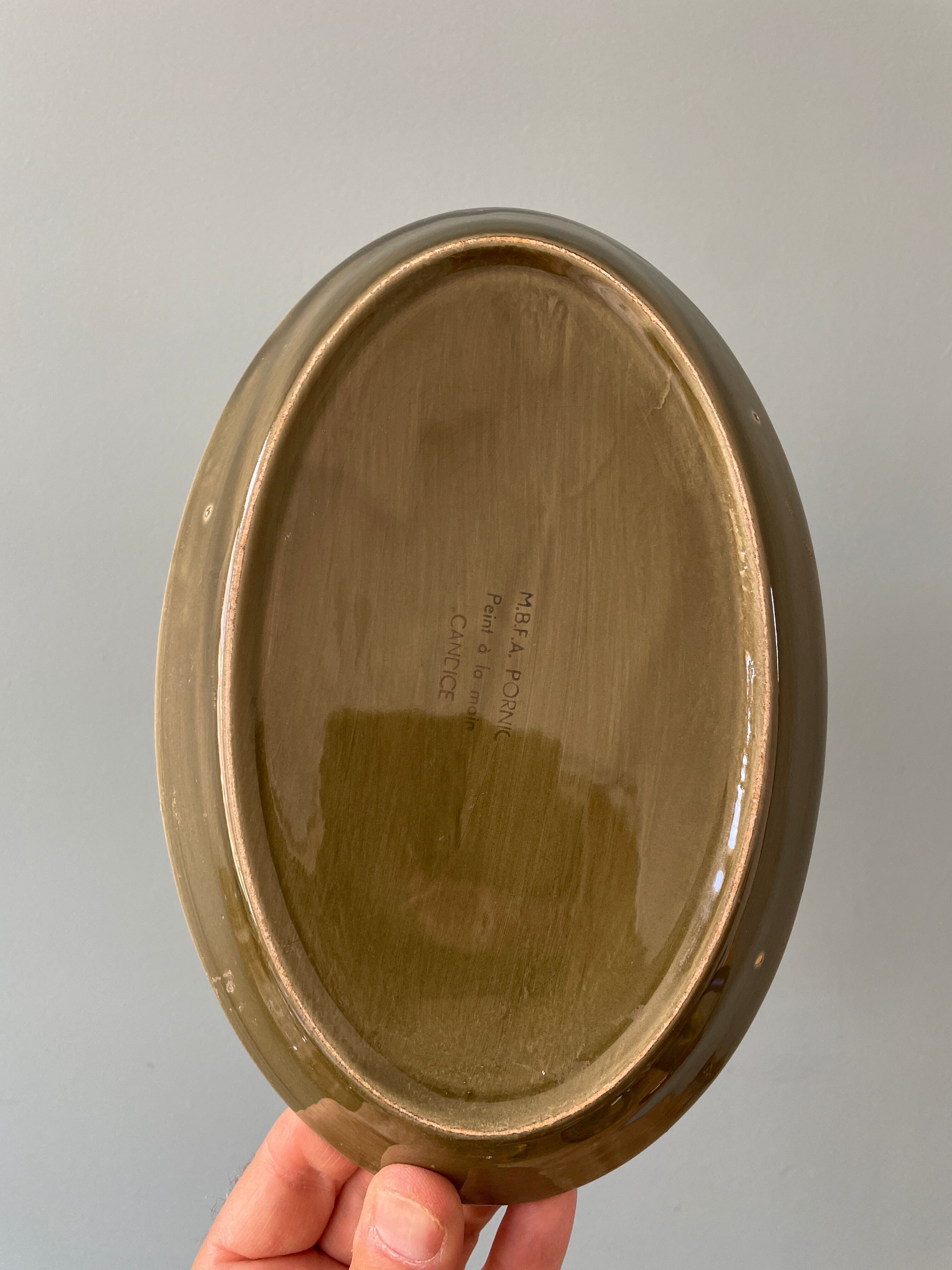 Lot de 4 plats vintage MBFA Pornic, modèle « Candice »
