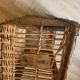 Grande panière, panier, lingère en rotin, osier ancienne