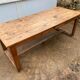 Farmhouse dining table 205cm for 8/10 people in solid pine with 1 drawer 1930