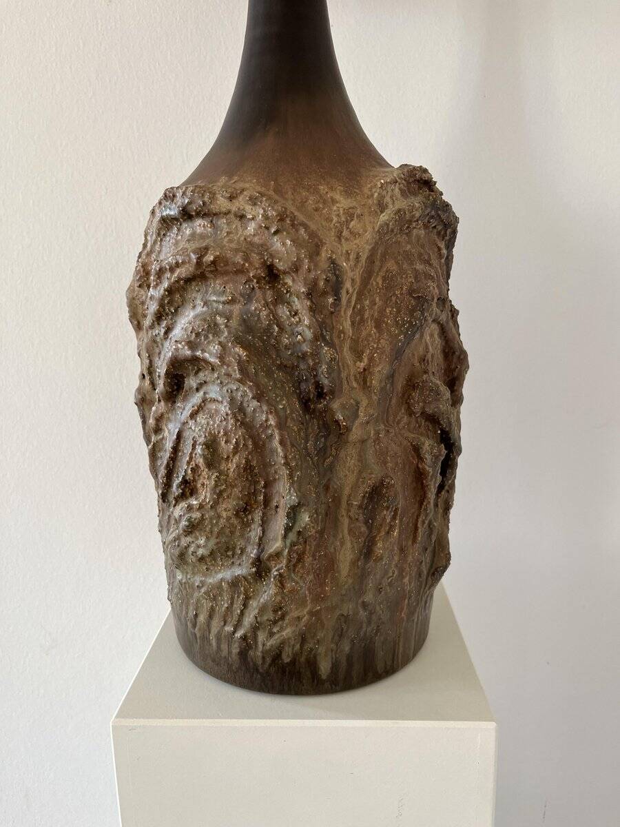 Table lamp by Judi Kunst, denmark, brutalist studio ceramic, 1960s