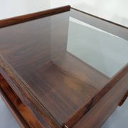 Danish Rosewood & Glass Side Table, 1960s