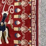 Ningxia, five-claw dragon carpet, Circa 1920