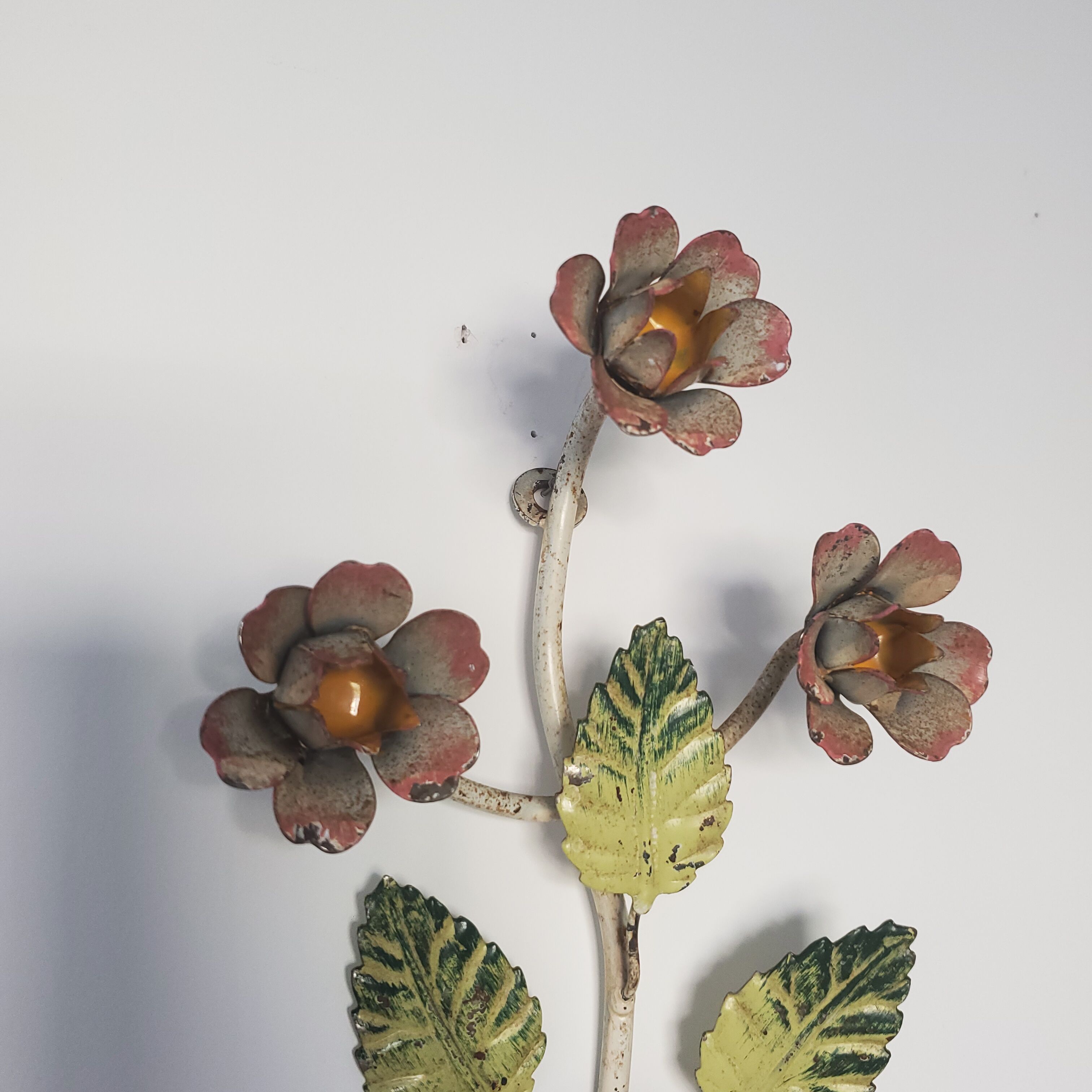 Antique metal floral hook