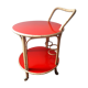 Bamboo and formica wheels serving table