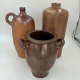 Set of 3 brown terracotta basins