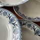 Set of 6 deep plates, ironstone, Moulin des Loups model Cardèr.