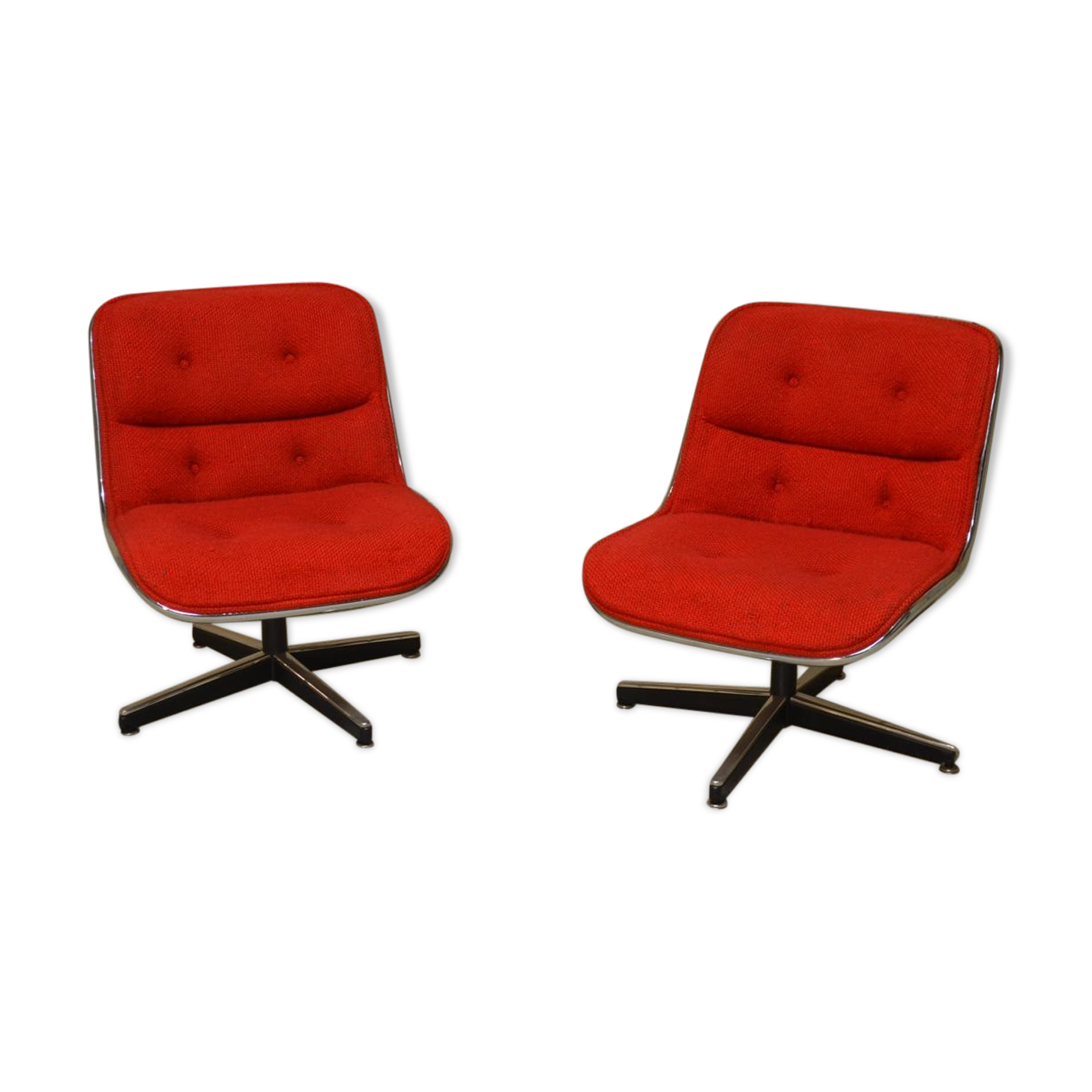 Pair of chairs of Charles Pollock for Knoll