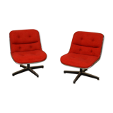 Pair of chairs of Charles Pollock for Knoll