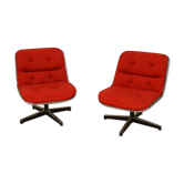 Pair of chairs of Charles Pollock for Knoll