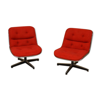 Pair of chairs of Charles Pollock for Knoll