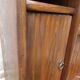 Asymmetrical brutalist furniture in solid elm