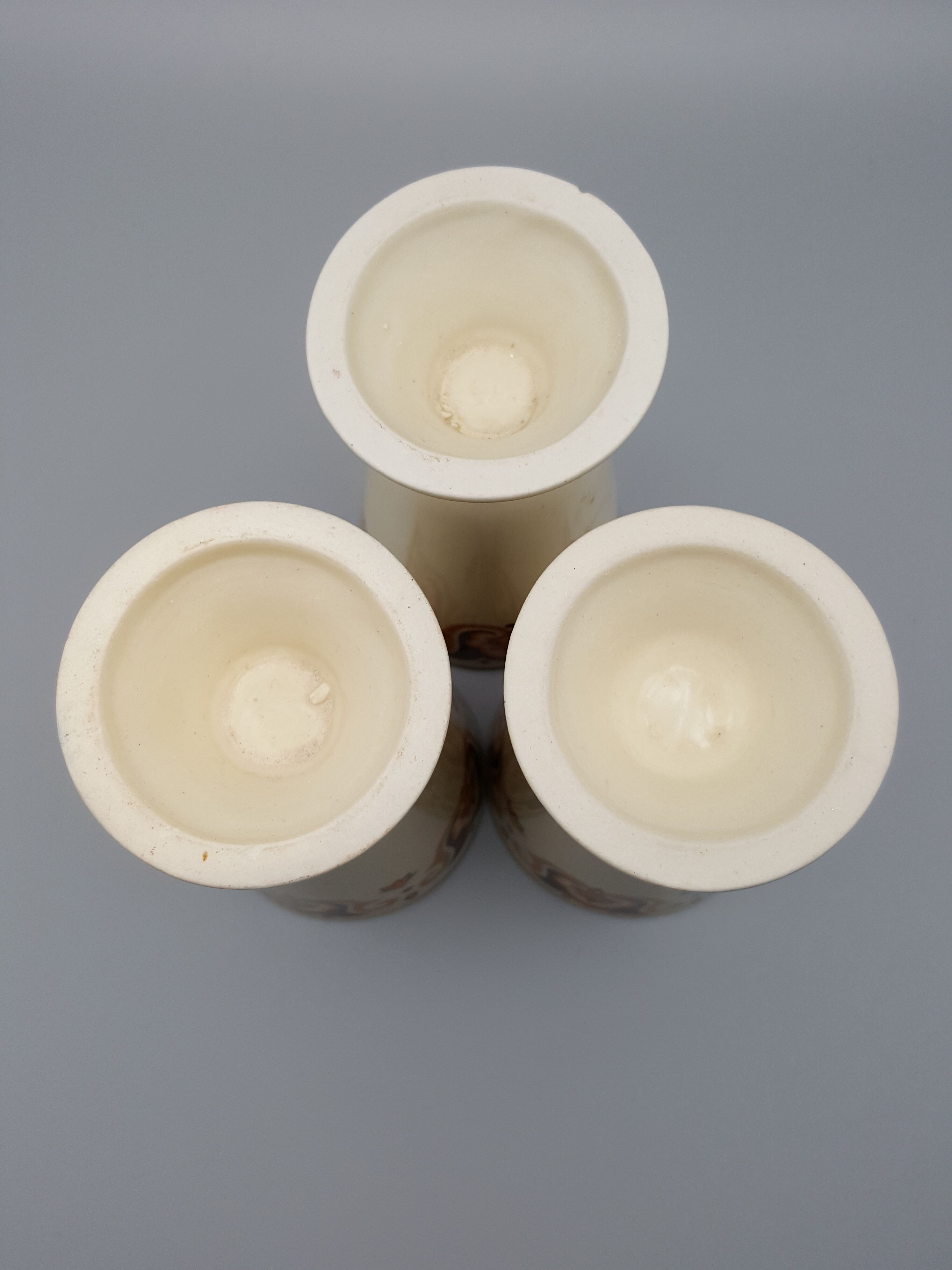 Coffee tea maker with 3 mugs cups Porcelain and fire Jet Nomar