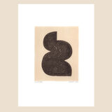 One-design painting on dated and signed paper without frame