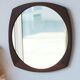 Vintage round mirror in solid teak – Scandinavian design 1960