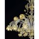 Huge Italian Murano Glass Chandelier with Handcrafted Flowers and Leaves