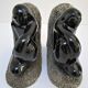 Pair of sculptural ceramic bookends design 70s