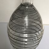 Streaked glass carafe