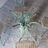 Round glass table & 4 chairs