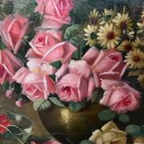 Jan van Steensel, still life with roses. Beautiful frame.