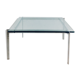 Coffee table steel and glass table