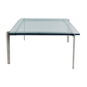 Coffee table steel and glass table
