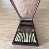 Set of 24 horn handle knives