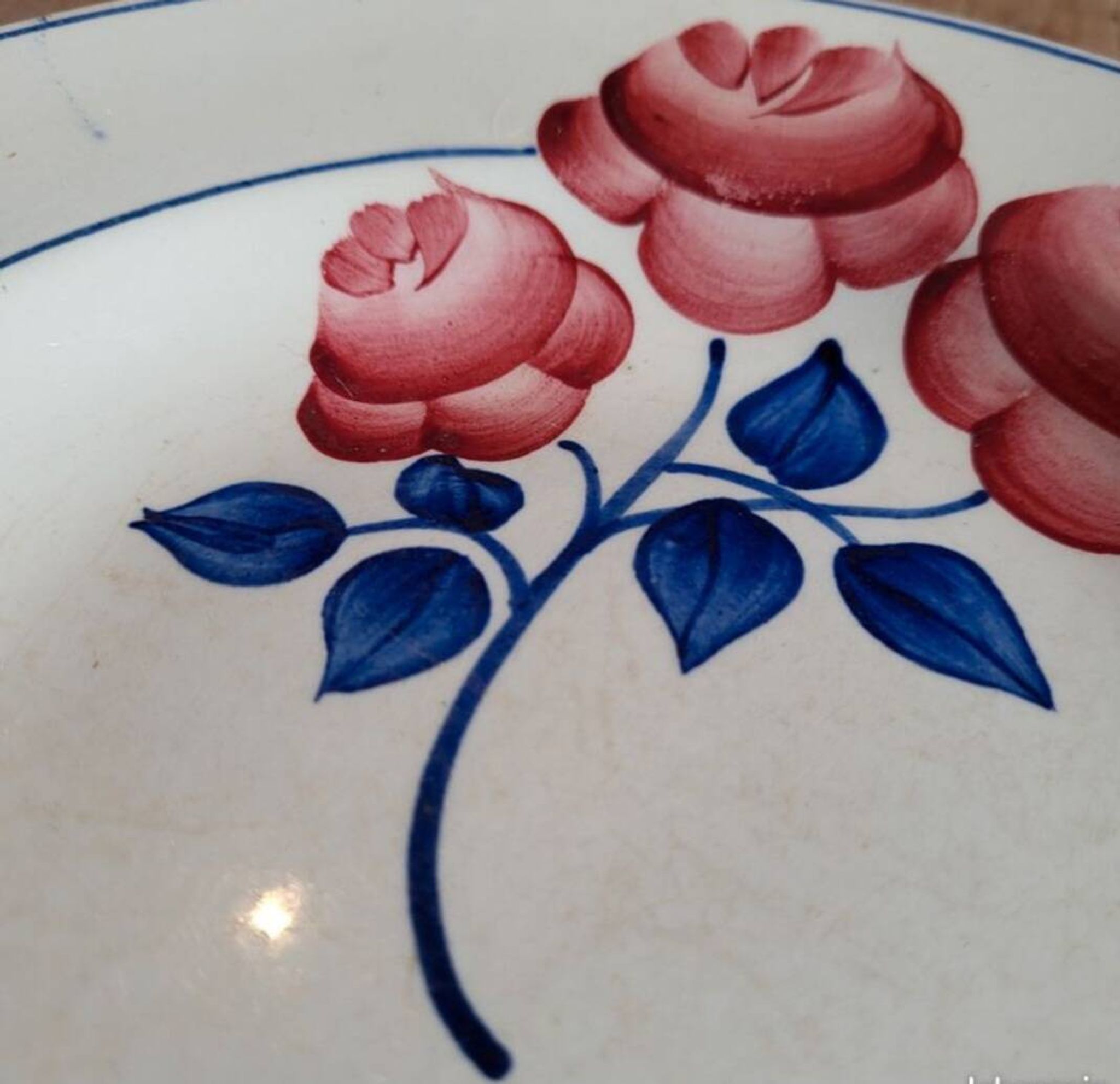Lot 2 Art Deco plates ▪︎ Hippolyte Boulenger ▪︎ Red Rose