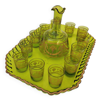 Liqueur or digestif service, Saint Louis crystal