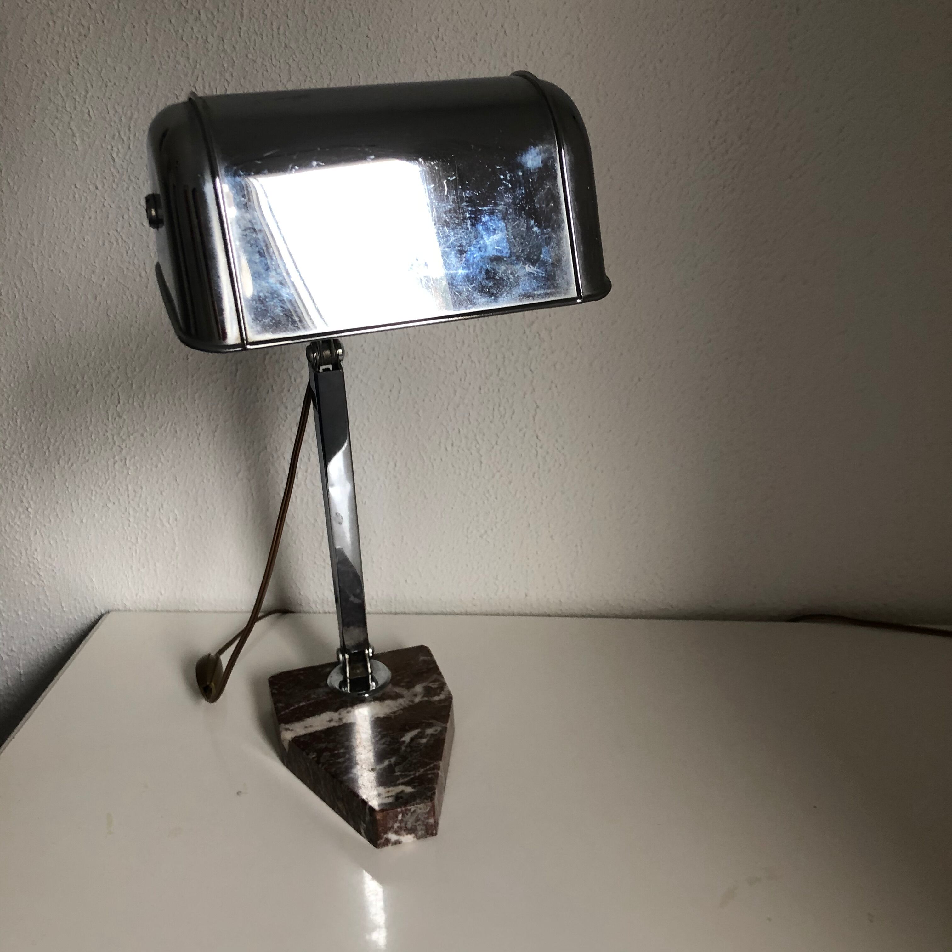 Art deco lamp Fare marble 1940 - 50 cm